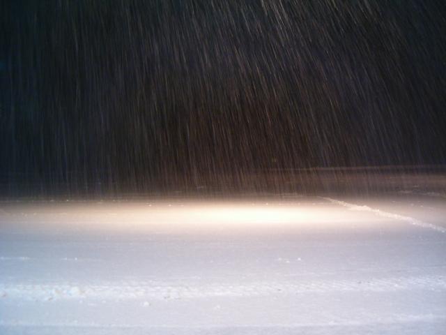 It was snowing in Valdez