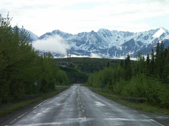 The Parks Highway end of the Denali Highway.