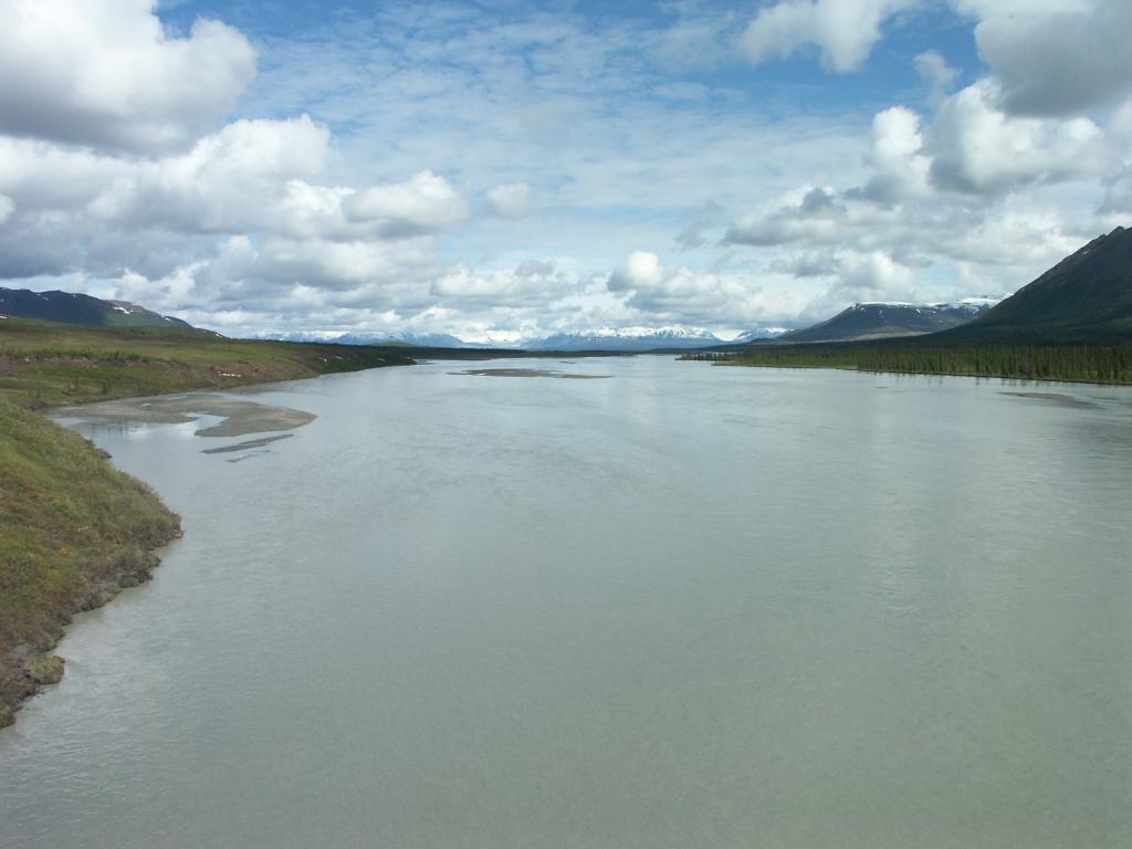 The view from the Susitna River Bridge