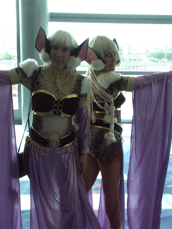 The two from Escaflowne that were infused with good luck.  Can't remember their names off the top of my head.