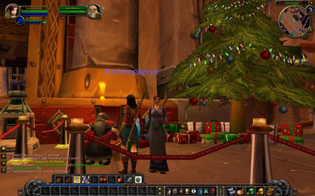 I figure its not fair to post a picture of Tycho with Santa without posting a picture of me with Santa (well, Father Winter) in Ironforge.