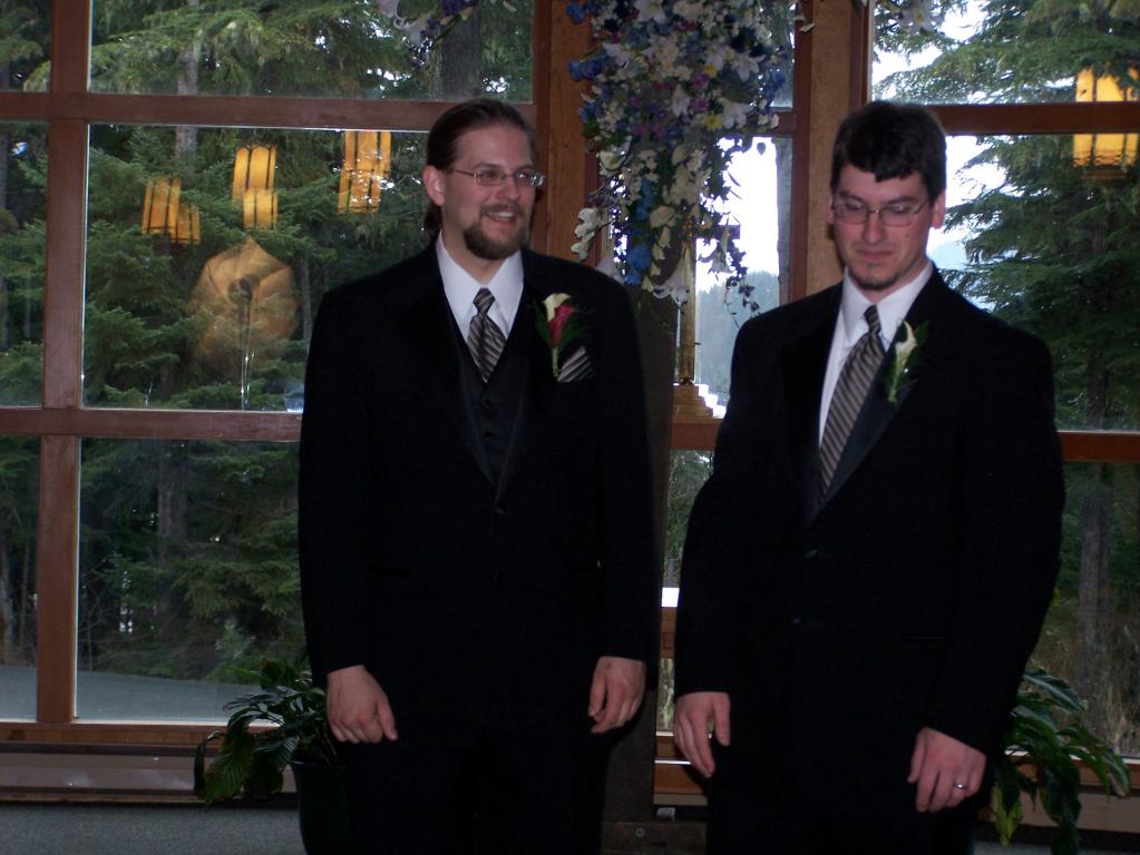 The best man and groom